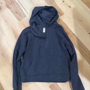 Women's Charcoal Gray Half-Zip Hoodie